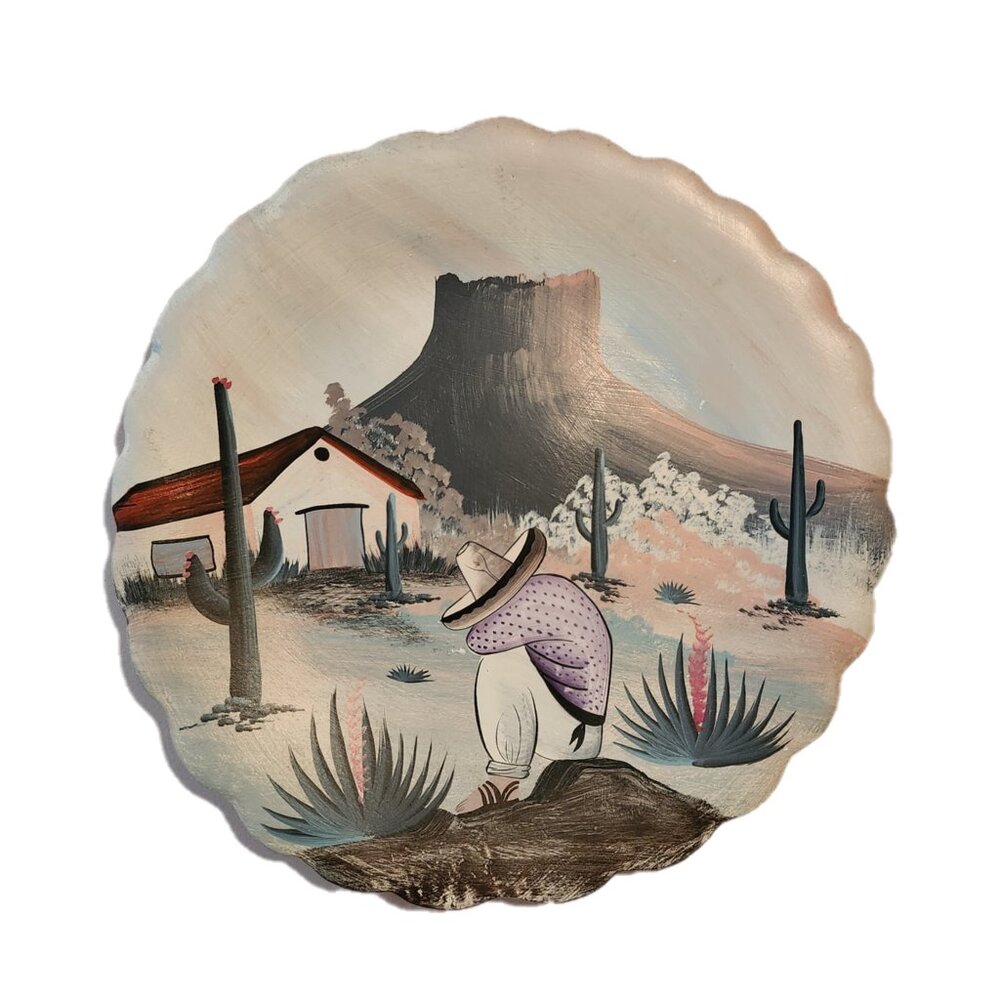 Set of Southwestern Mexican Style Ceramic Wall Plates
